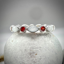 Load image into Gallery viewer, Breast Milk Full Band Memorial Ring with Birthstones
