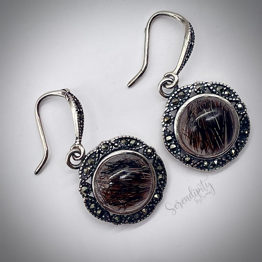 10mm Round Keepsake Antiqued Dangle Earrings