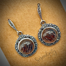 Load image into Gallery viewer, 10mm Round Keepsake Antiqued Dangle Earrings
