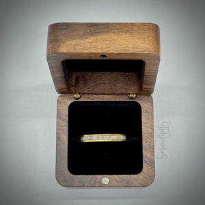 2mm Masculine Cremation Ash Band Memorial Ring