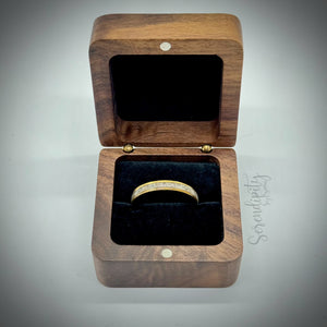 2mm Masculine Cremation Ash Band Memorial Ring