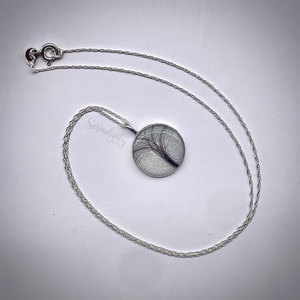 Sterling Silver Flat Round Breast Milk Pendant