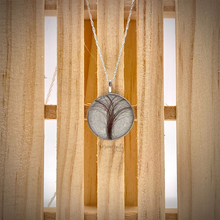 Load image into Gallery viewer, Sterling Silver Flat Round Breast Milk Pendant
