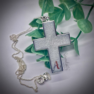 Sterling Silver Cross Breast Milk Pendant