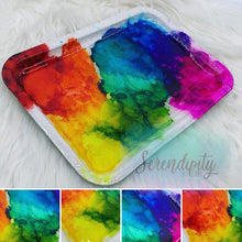 Load image into Gallery viewer, Hand painted Rainbow Rolling Tray Full Set and Individual Accessories
