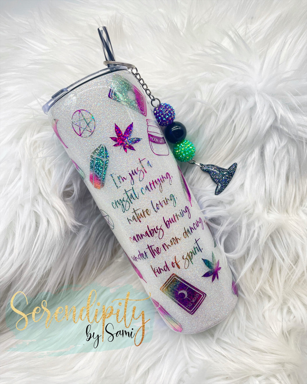 Witchy Skinny Tumbler Straw, 20oz - Feeling a Little Witchy - FlooredByArt
